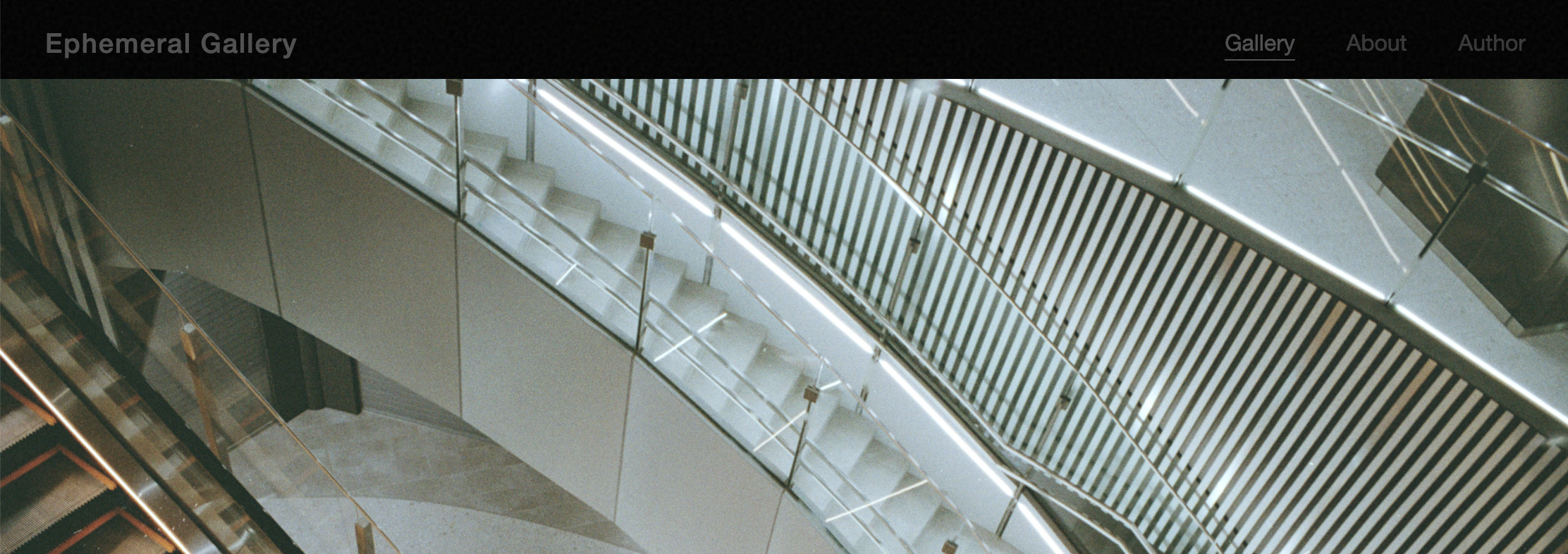 Screenshot of Ephemeral Gallery concept